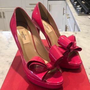 Valentino Couture Bow Patent Leather Pumps